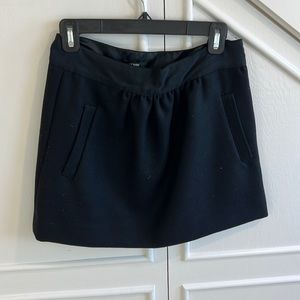 J. Crew size 2 black wool high waisted mini skirt